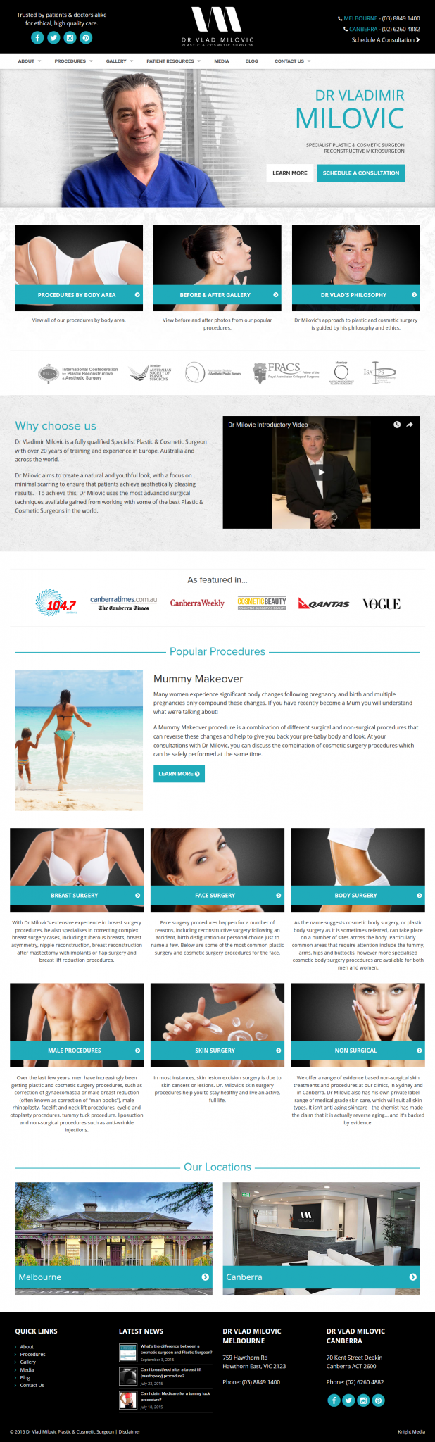Dr Milovic Website Knight Media
